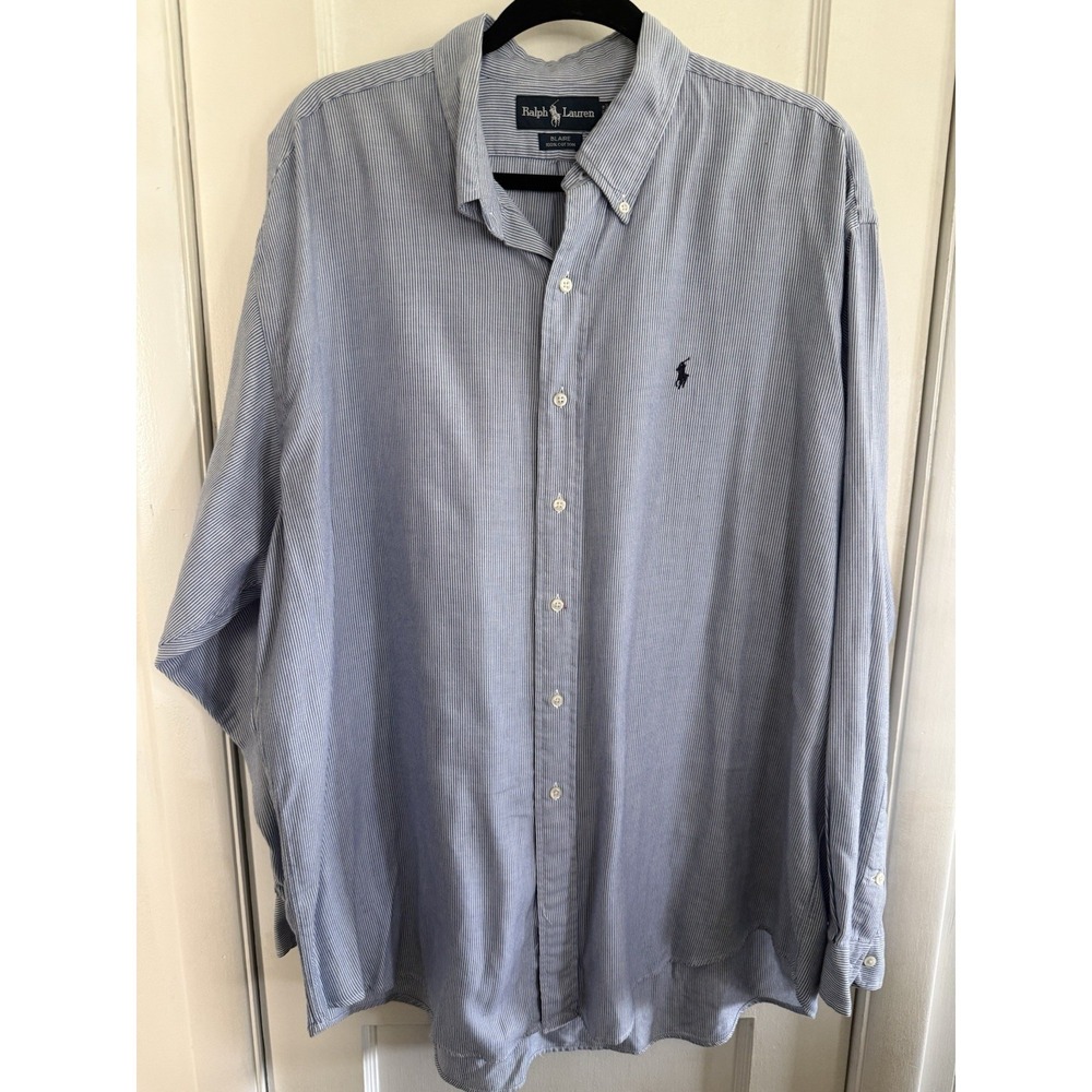 Polo Ralph Lauren Blake Striped Long Sleeve Button Down Shirt XL Preppy Coastal